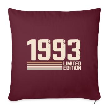 1993 Millésime 1993 Anniversaire 1993 Rétro 1993 - Housse de coussin décorative 45 x 45 cm - bordeaux - Devant