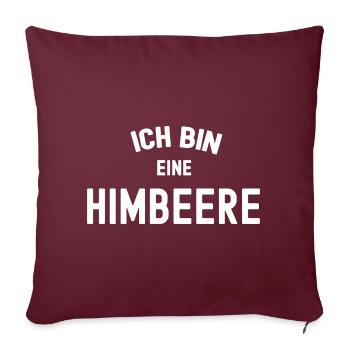 ICH BIN EINE HIMBEERE Rotes Karneval Kostüm Beeren - Sofakissenbezug 45 x 45 cm - Burgunderrot - Vorne