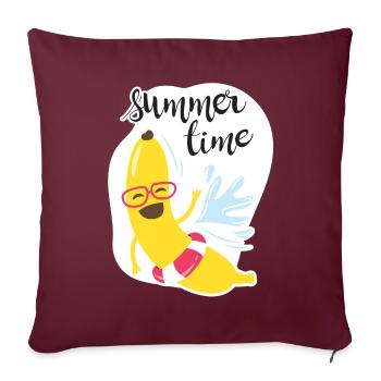 Heure d'été - Housse de coussin décorative 45 x 45 cm - bordeaux - Devant