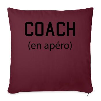 Coach auf Aperitif - Sofakissenbezug 45 x 45 cm - Burgunderrot - Vorne