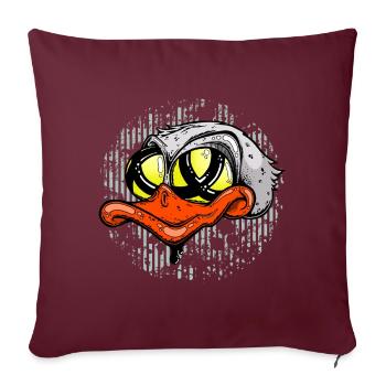Lowbrowart Duck - Sofakissenbezug 45 x 45 cm - Burgunderrot - Vorne
