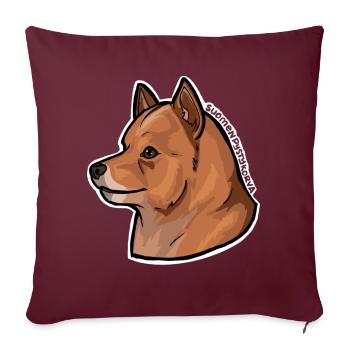 Oreille verticale finlandaise - Housse de coussin décorative 45 x 45 cm - bordeaux - Devant
