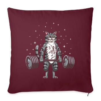 Powerlifter Strongman - Sofakissenbezug 45 x 45 cm - Burgunderrot - Vorne