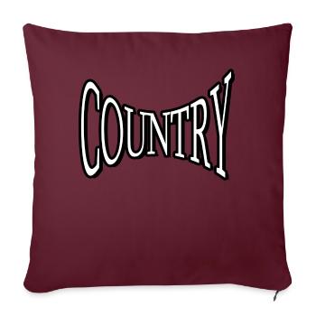 country cowboy western rodéo indien équitation cheval - Housse de coussin décorative 45 x 45 cm - bordeaux - Devant