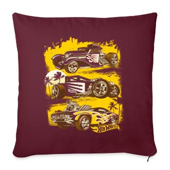 Hot Wheels Hot Rod - Sofakissenbezug 45 x 45 cm - Burgunderrot - Vorne