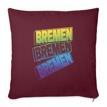 Brême Allemagne City Font Skyline Accueil - Housse de coussin décorative 45 x 45 cm - bordeaux - Devant