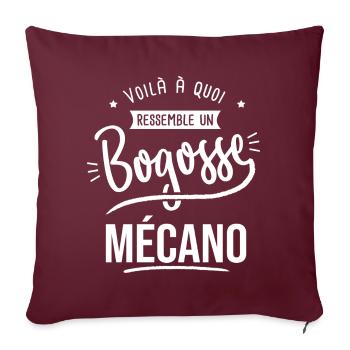 mécanisien bogosse mécano cadeau humour mécanique - Housse de coussin décorative 45 x 45 cm - bordeaux - Devant