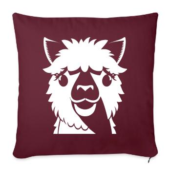 Drôle Silhouette Alpaga Effronté Fun Alpagas - Housse de coussin décorative 45 x 45 cm - bordeaux - Devant