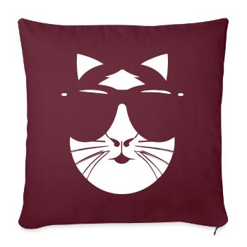 Cochon d’Inde drôle avec des lunettes de soleil Cochons d’Inde - Housse de coussin décorative 45 x 45 cm - bordeaux - Devant