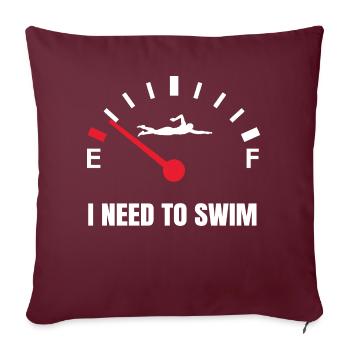 Nageurs Natation Natation Sports Idée - Housse de coussin décorative 45 x 45 cm - bordeaux - Devant