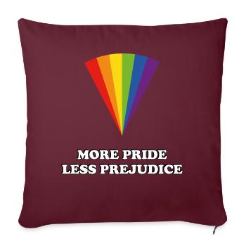 Plus d’orgueil, moins de préjugés - Housse de coussin décorative 45 x 45 cm - bordeaux - Devant