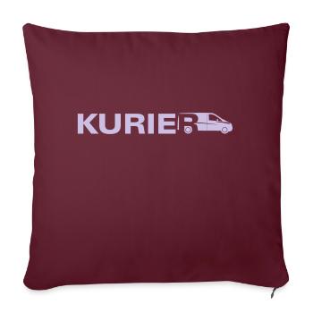 Kurier - Sofakissenbezug 45 x 45 cm - Burgunderrot - Vorne