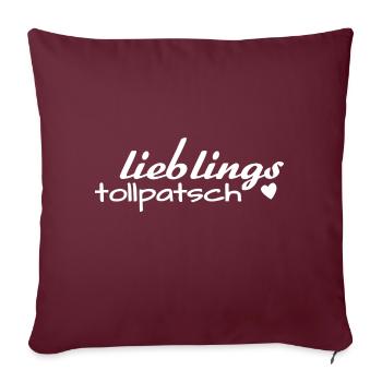Lieblings Tollpatsch - Sofakissenbezug 45 x 45 cm - Burgunderrot - Vorne