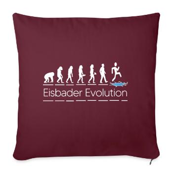 eisbader winterschwimmen evolution eiswasser - Sofakissenbezug 45 x 45 cm - Burgunderrot - Vorne