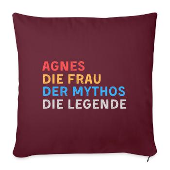 Agnes Fau Mythos Legende - Sofakissenbezug 45 x 45 cm - Burgunderrot - Vorne