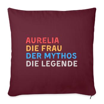 Aurelia Fau Mythos Legende - Sofakissenbezug 45 x 45 cm - Burgunderrot - Vorne