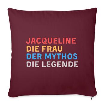 Jacqueline Fau Mythos Legende - Sofakissenbezug 45 x 45 cm - Burgunderrot - Vorne