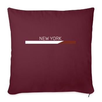 New York - Housse de coussin décorative 45 x 45 cm - bordeaux - Devant