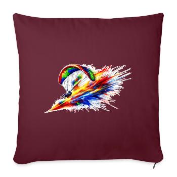 Parapente - Color Splash - Housse de coussin décorative 45 x 45 cm - bordeaux - Devant