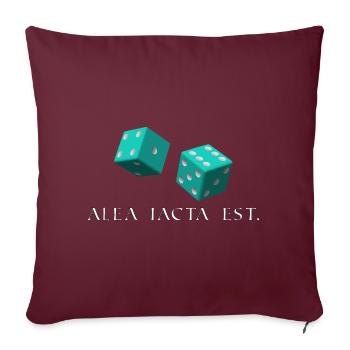 les cubes sont tombés en latin - Housse de coussin décorative 45 x 45 cm - bordeaux - Devant