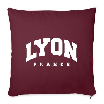 Lyon - Housse de coussin décorative 45 x 45 cm - bordeaux - Devant