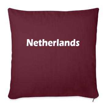 Netherlands - Sofakissenbezug 45 x 45 cm - Burgunderrot - Vorne