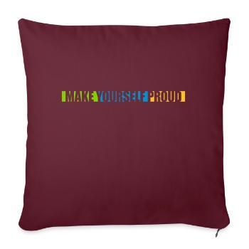 Faites-vous fier de la citation - Housse de coussin décorative 45 x 45 cm - bordeaux - Devant
