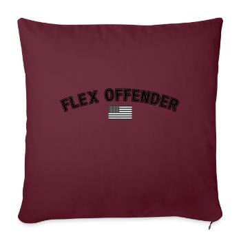 Flexpert Vêtements de sport Entraînement des amateurs de muscles - Housse de coussin décorative 45 x 45 cm - bordeaux - Devant