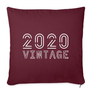 2020 Jahrgang Vintage 2020 Geburtstag 2020 retro - Sofakissenbezug 45 x 45 cm - Burgunderrot - Vorne