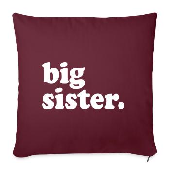 Big sister - Housse de coussin décorative 45 x 45 cm - bordeaux - Devant