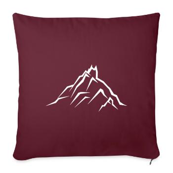Montagnes Alpines Alpinisme - Housse de coussin décorative 45 x 45 cm - bordeaux - Devant