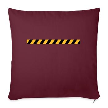 Conception de ligne de bande de police - Housse de coussin décorative 45 x 45 cm - bordeaux - Devant