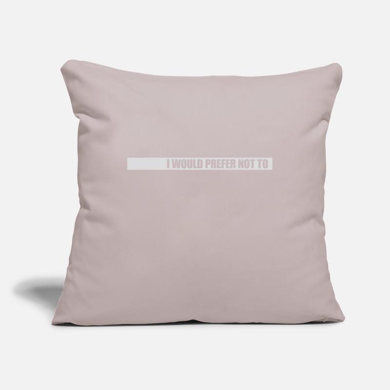 Je préfère ne pas Housse de coussin décorative 45 x 45 cm