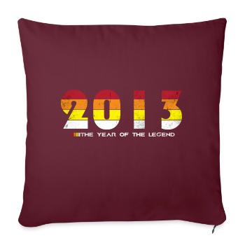 Millésime 2013 - L’année de la légende - Rétro 11 - Housse de coussin décorative 45 x 45 cm - bordeaux - Devant