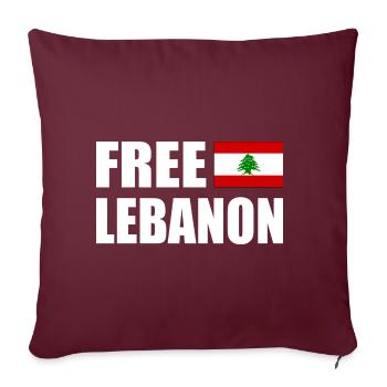 free lebanon - libanon - Sofakissenbezug 45 x 45 cm - Burgunderrot - Vorne