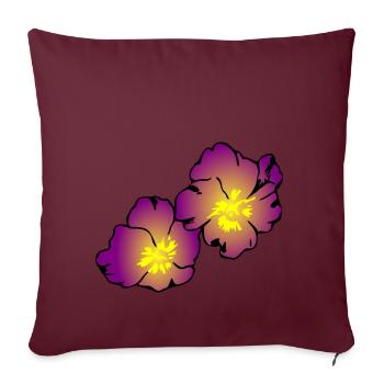 flowers blumen spring garden garten - Sofakissenbezug 45 x 45 cm - Burgunderrot - Vorne