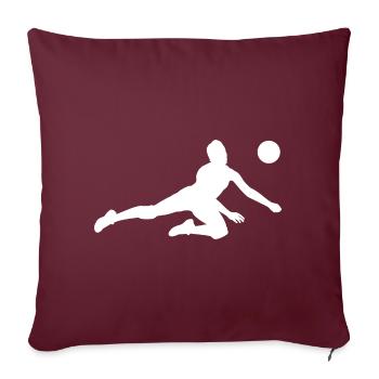Volley Volleyball Hommes Volley-ball Hommes - Housse de coussin décorative 45 x 45 cm - bordeaux - Devant