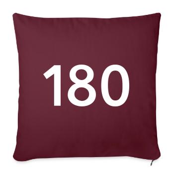 180 jeux de fléchettes - Housse de coussin décorative 45 x 45 cm - bordeaux - Devant