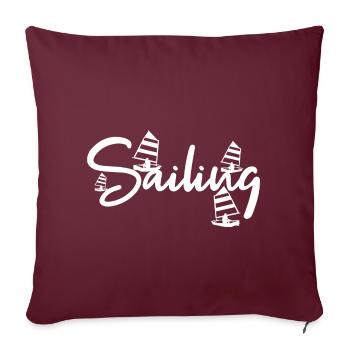 Voile - Housse de coussin décorative 45 x 45 cm - bordeaux - Devant