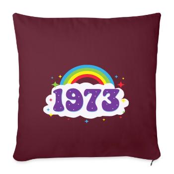 1973 Rainbow - Sofakissenbezug 45 x 45 cm - Burgunderrot - Vorne
