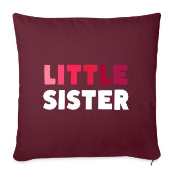 PETITE SŒUR - Housse de coussin décorative 45 x 45 cm - bordeaux - Devant