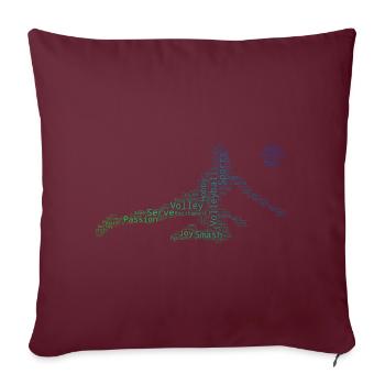 Volley-ball masculin Volley-ball volley-ball - Housse de coussin décorative 45 x 45 cm - bordeaux - Devant