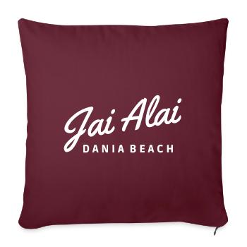 JAI ALAI DANIA BEACH – JEU DE PELOTE BASQUE - Housse de coussin décorative 45 x 45 cm - bordeaux - Devant