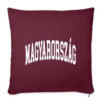 Hongrie - Housse de coussin décorative 45 x 45 cm - bordeaux - Devant