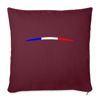 Frankreich - Geschwungenes Design - Neu - Sofakissenbezug 45 x 45 cm - Burgunderrot - Vorne