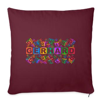 GERHARD colourful cubes - Sofakissenbezug 45 x 45 cm - Burgunderrot - Vorne