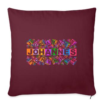 JOHANNES colourful cubes - Sofakissenbezug 45 x 45 cm - Burgunderrot - Vorne