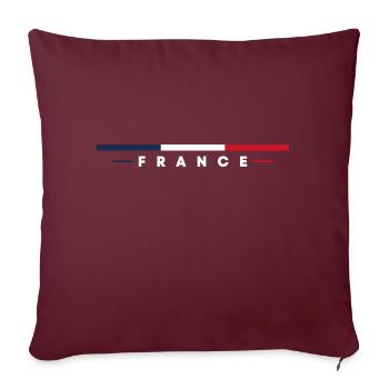 France aime <3 - Housse de coussin décorative 45 x 45 cm - bordeaux - Devant