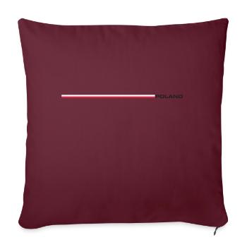 Pologne - drapeau national en tant que bandes - Housse de coussin décorative 45 x 45 cm - bordeaux - Devant