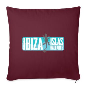 Ibiza Island Vector Design - Sofa pillowcase 17,3'' x 17,3'' (45 x 45 cm) - burgundy - Front